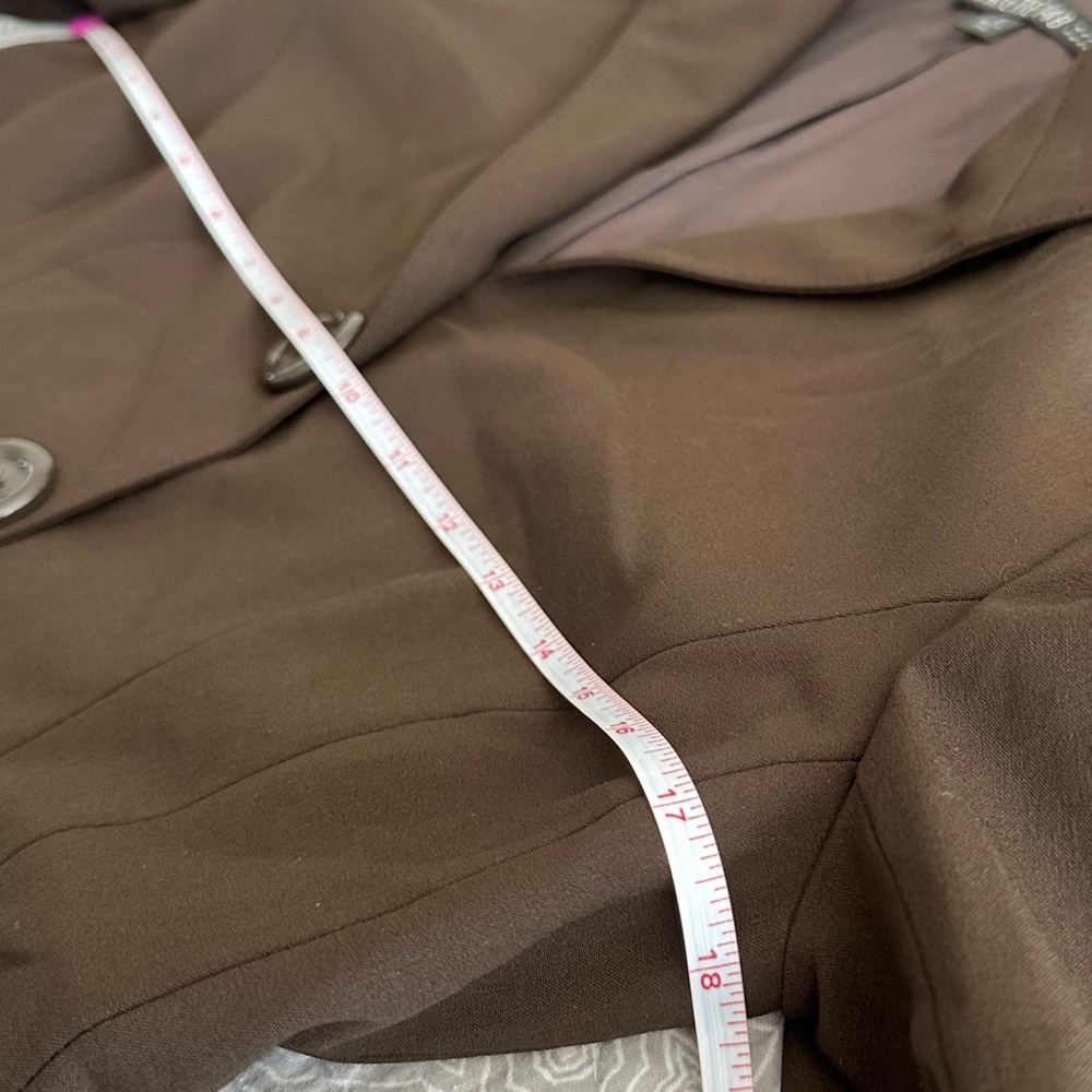 LAFAYETTE 148 New York Brown Wool Cropped Blazer Jacket Size 2 - Picture 5 of 9